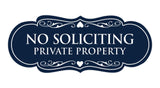 Designer No Soliciting Private Property Sign