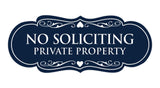 Designer No Soliciting Private Property Sign
