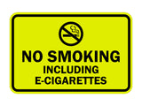 Classic Framed No Smoking Including E-Cigarettes Sign