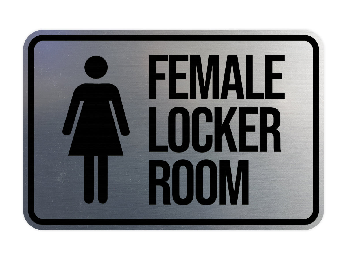 Locker Sign Design Classic Framed Female Locker Room Wall or Door Sign – Pacific Sign and ...