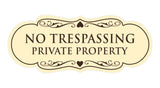 Designer No Trespassing Private Property Sign