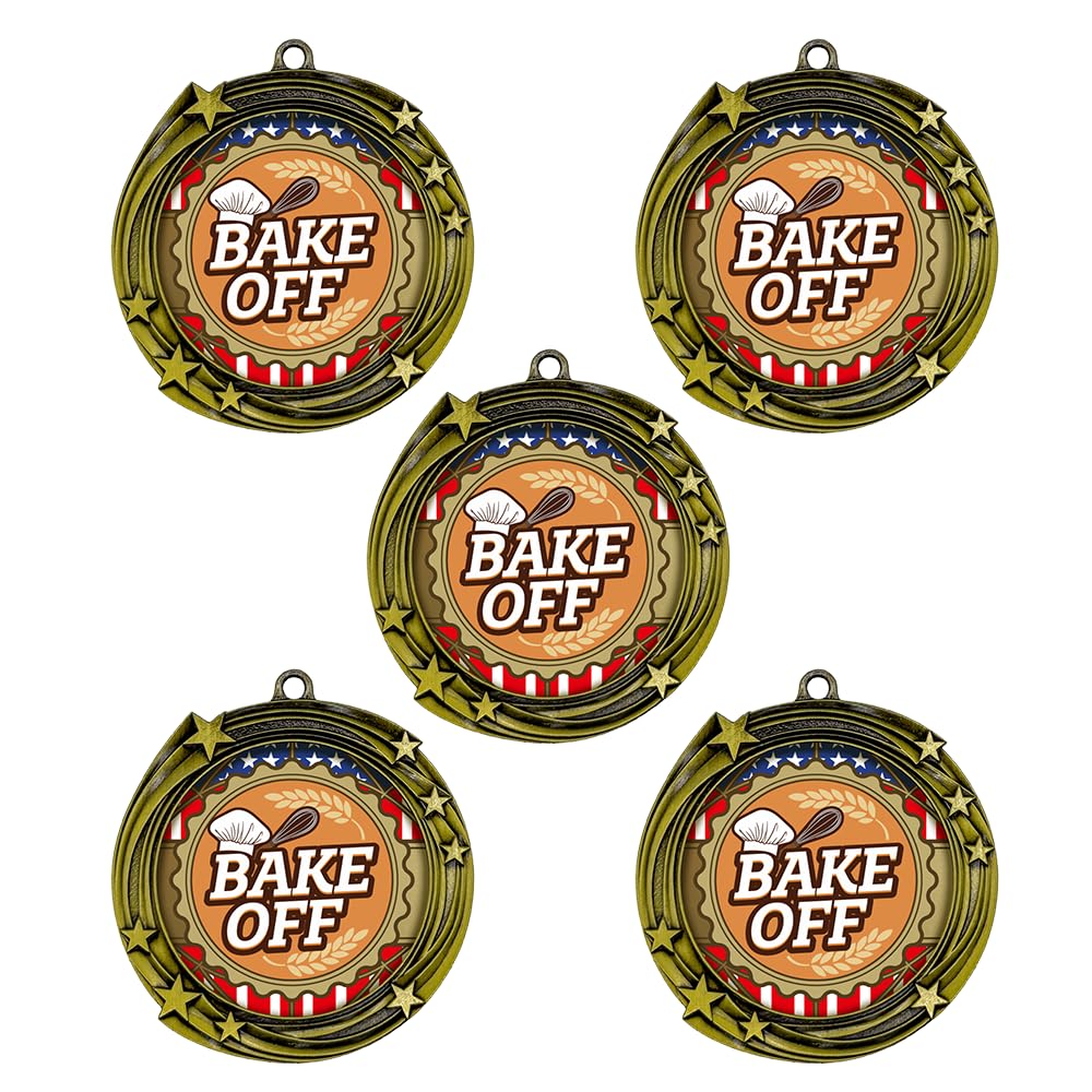 All Quality Stars Design Bake Off Medal | Competition Metal Medal - 1st, 2nd, 3rd Place