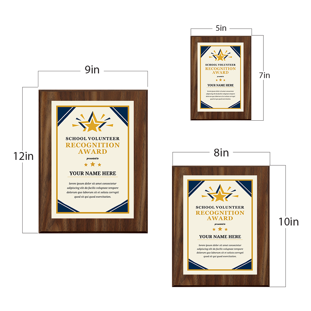 School Volunteer Recognition Award' Personalized Wall Plaque With Easel Acrylic Stand | Education Recognition School Award Plaques
