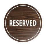 Signs ByLITA Circle Reserved Sign