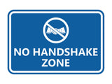 Classic Framed No Handshake Zone Sign