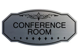 Brushed Silver Victorian Conference Room Sign