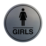 Signs ByLITA Circle Girls (female bathroom icon) Sign