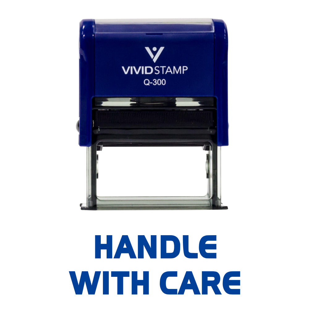 Handle With Care Self Inking Rubber Stamp