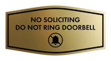 Fancy No Soliciting Do Not Ring Doorbell Wall or Door Sign