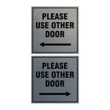 Signs ByLITA Square please use other door sign set with Adhesive Tape, Mounts On Any Surface, Weather Resistant, Indoor/Outdoor Use