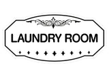 White Victorian Laundry Room Sign