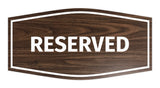 Signs ByLITA Fancy Reserved Sign with Adhesive Tape, Mounts On Any Surface, Weather Resistant, Indoor/Outdoor Use