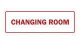 White / Red Signs ByLITA Standard Changing Room Sign