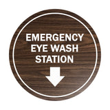 Signs ByLITA Circle Emergency Eye Wash Station Sign with Adhesive Tape, Mounts On Any Surface, Weather Resistant, Indoor/Outdoor Use