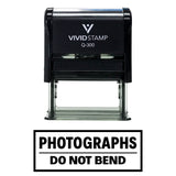 Photographs Do Not Bend Self Inking Rubber Stamp