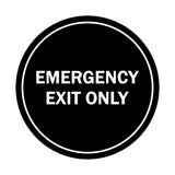 Circle Emergency Exit Only Sign