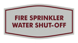 Signs ByLITA Fancy Fire Sprinkler Water Shut-Off Sign with Adhesive Tape, Mounts On Any Surface, Weather Resistant, Indoor/Outdoor Use
