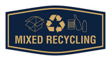 Fancy Mixed Recycling Wall or Door Sign
