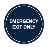 Circle Emergency Exit Only Sign
