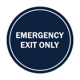 Circle Emergency Exit Only Sign