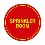 Red / Yellow Signs ByLITA Circle Sprinkler Room Sign