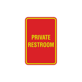 Portrait Round Private Restroom Sign