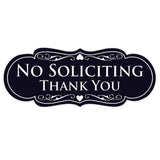 Designer NO SOLICITING Thank You Sign