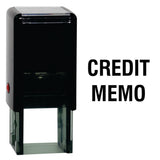 Square Credit Memo Self Inking Rubber Stamp Size 1-5/8"