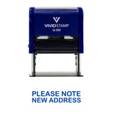 PLEASE NOTE NEW ADDRESS Self Inking Rubber Stamp