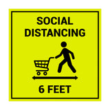 Signs ByLITA Square Social Distancing 6 Feet Sign