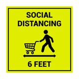 Signs ByLITA Square Social Distancing 6 Feet Sign