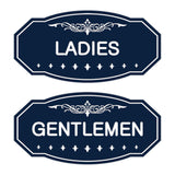 Victorian Ladies And Gents Sign Set