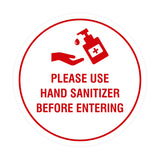 Circle Please Use Hand Sanitizer Before Entering Sign