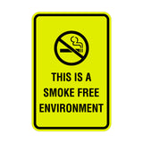 Portrait Round This Is A Smoke Free Environment Sign