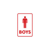 Portrait Round Boys Restroom Sign