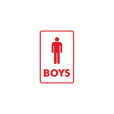 Portrait Round Boys Restroom Sign