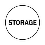 White / Black Signs ByLITA Circle Storage Sign