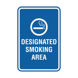 Portrait Round Designated Smoking Area Sign