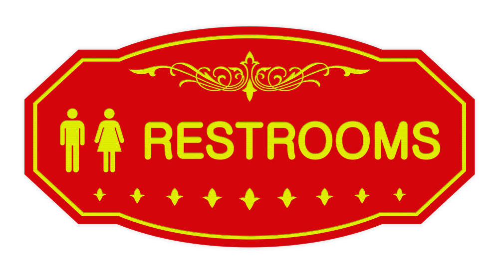 Victorian Unisex Restroom Sign