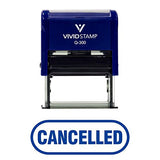 Cancelled Button Border Office Self-Inking Office Rubber Stamp