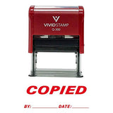 Copied By Date Self Inking Rubber Stamp