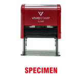 SPECIMEN Self Inking Rubber Stamp