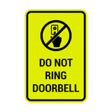 Portrait Round Do Not Ring Doorbell Sign