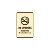 Portrait Round No Smoking Including E-Cigarettes Sign