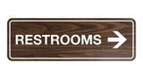 Signs ByLITA Standard RESTROOM (RIGHT ARROW) Sign