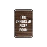 Portrait Round Fire Sprinkler Riser Room Sign