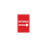 Portrait Round Entrance Right Arrow Sign