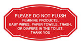 Victorian Please Do Not Flush Etiquette Sign