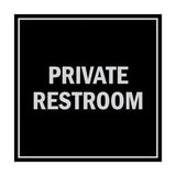 Signs ByLITA Square Private Restroom Sign with Adhesive Tape, Mounts On Any Surface, Weather Resistant, Indoor/Outdoor Use