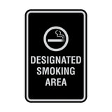 Portrait Round Designated Smoking Area Sign